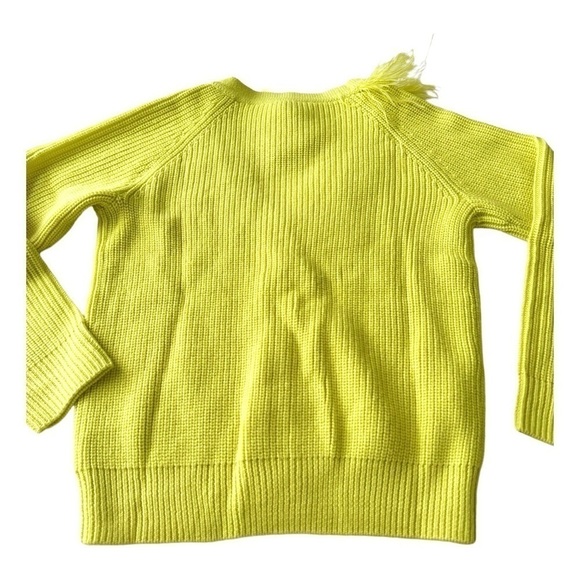 Cinq à Sept Laney Button Front Feather Trim Cardigan, Size S, Key Lime, New with - Picture 10 of 12